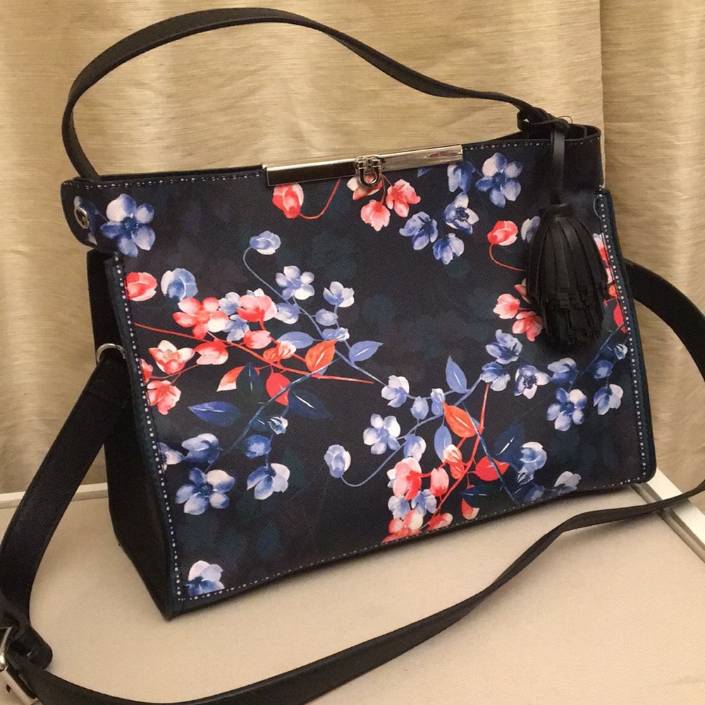 NANETTE LEPORE Floral Satchel Handbag NEW
